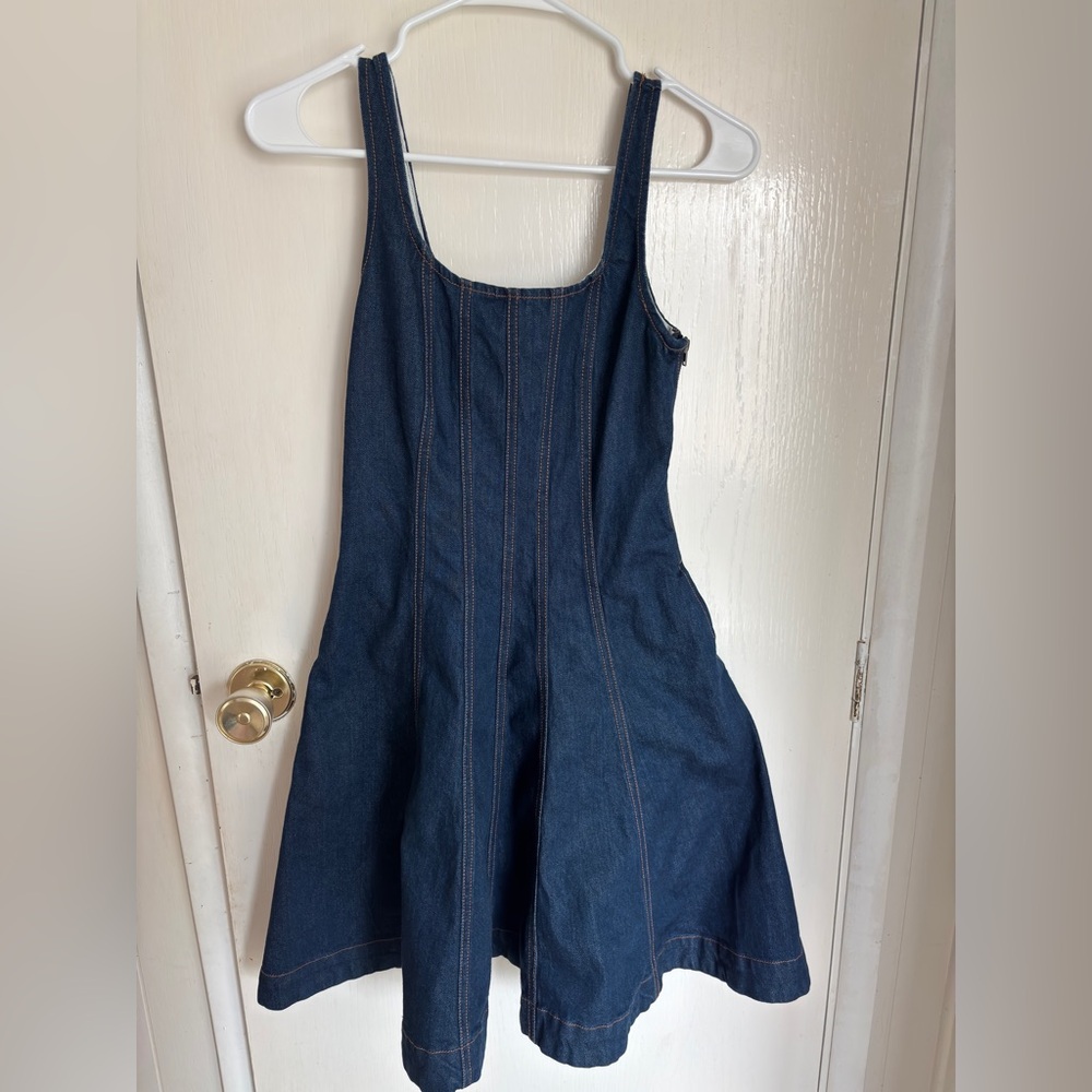 Denim mini/ midi Dress
